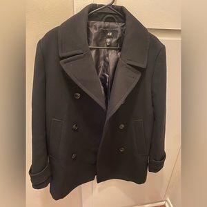 H&M Black Peacoat